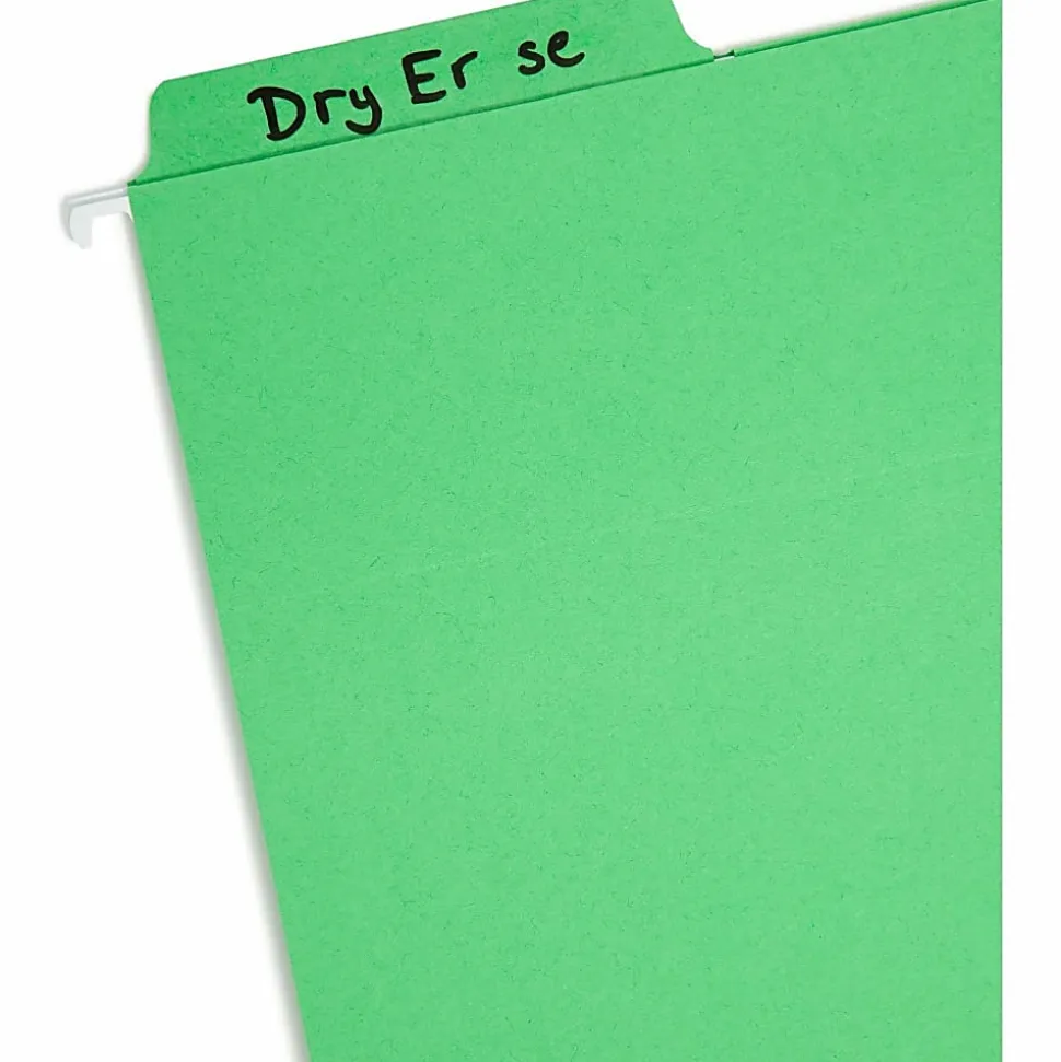 Smead® Erasable FasTab® Hanging Folders, Letter Size, Assorted Colors, Box Of 18