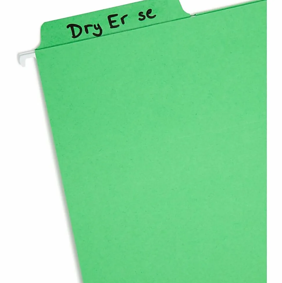 Smead® Erasable FasTab® Hanging Folders, Letter Size, Assorted Colors, Box Of 18