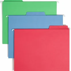Smead® Erasable FasTab® Hanging Folders, Letter Size, Assorted Colors, Box Of 18