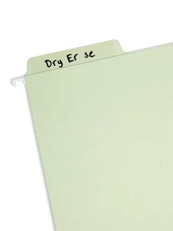 Smead® Erasable FasTab® Hanging File Folders, Letter Size, Moss, Box Of 20 Folders