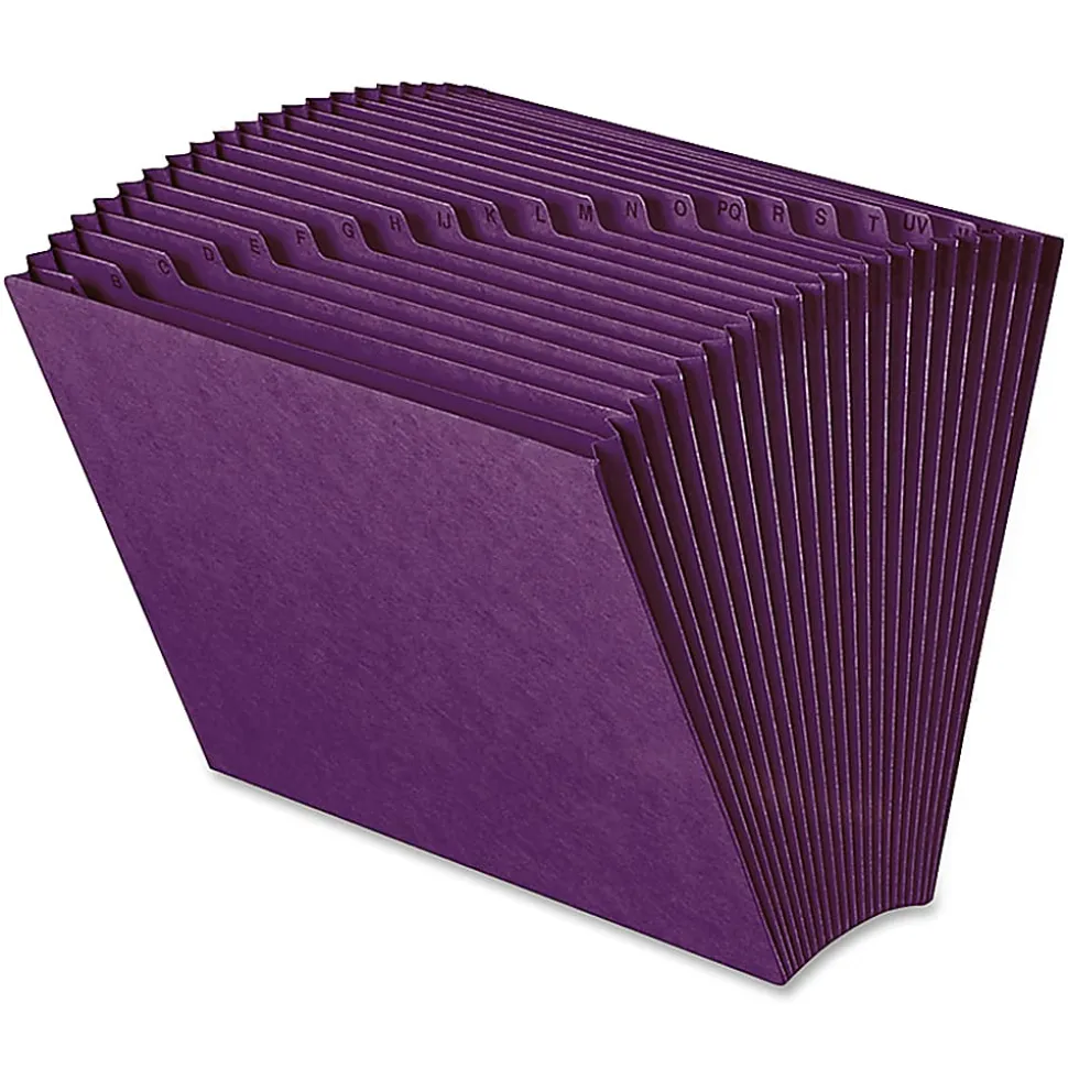 Smead® Expanding A-Z Files Without Flap, Letter Size, 7/8" Expansion, Purple