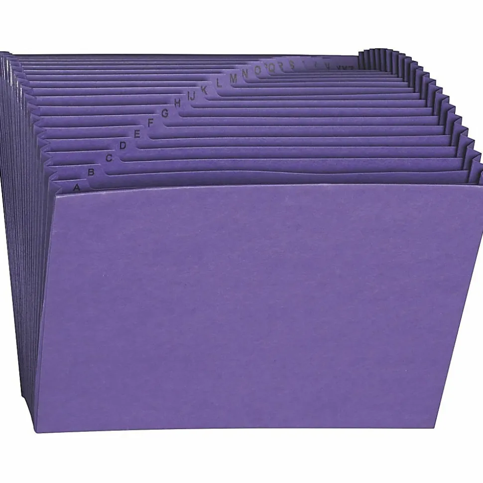 Smead® Expanding A-Z Files Without Flap, Letter Size, 7/8" Expansion, Purple