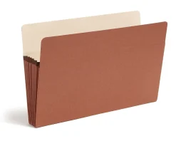 Smead® Expanding File Pockets, 5 1/4" Expansion, 9 1/2" x 14 3/4", 30% Recycled, Redrope, Pack Of 10