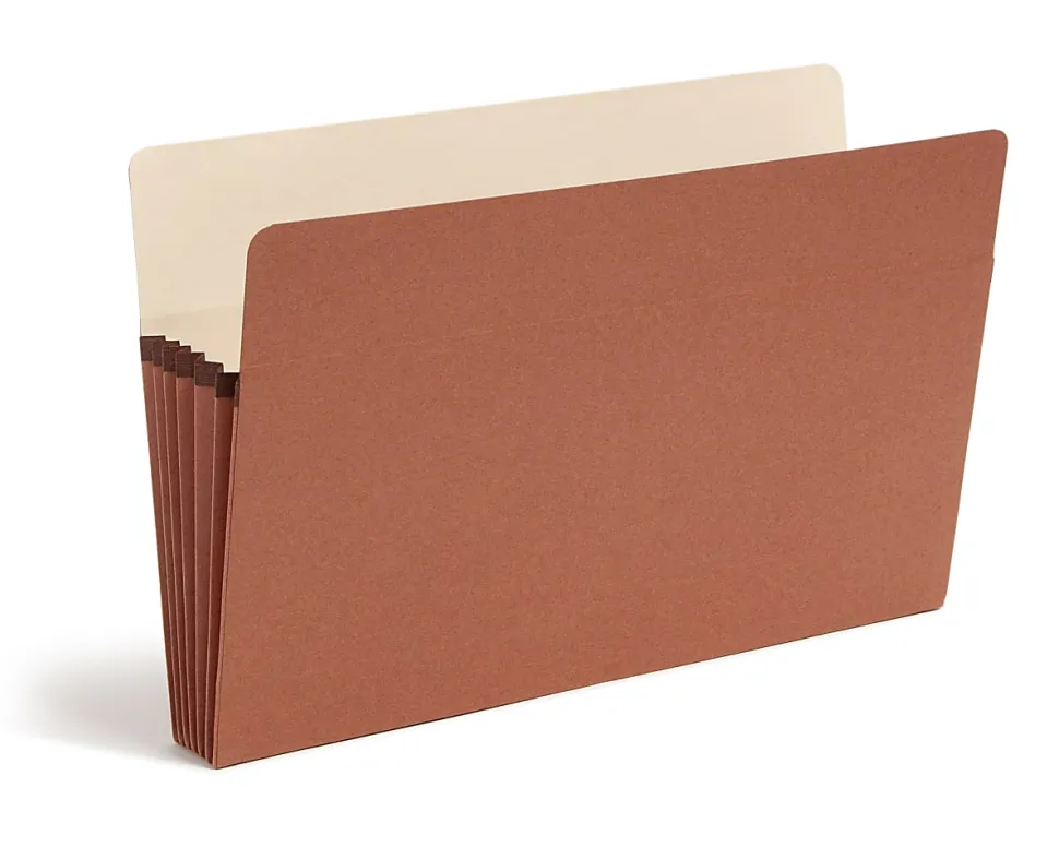 Smead® Expanding File Pockets, 5 1/4" Expansion, 9 1/2" x 14 3/4", 30% Recycled, Redrope, Pack Of 10