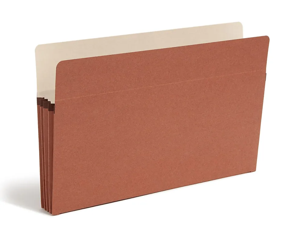 Smead® Expanding File Pockets, 3 1/2" Expansion, 9 1/2" x 14 3/4", 30% Recycled, Redrope, Pack Of 25