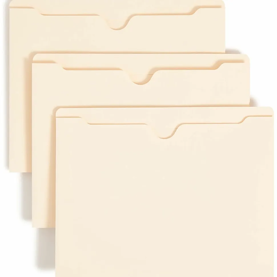 Smead® Expanding Reinforced Top-Tab File Jackets, 2" Expansion, Letter Size, Manila, Box Of 50 (75560)