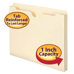 Smead® Expanding Reinforced Top-Tab File Jackets, 1
