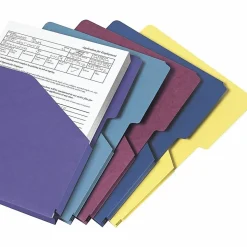 Smead® Expanding Slash Jackets, 1" Expansion, Letter Size, Assorted Colors, Pack Of 5