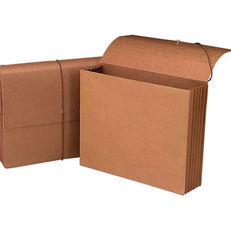 Smead® Expanding Wallet, 5 1/4" Expansion, 11 3/4" x 9 1/2", 30% Recycled, Redrope