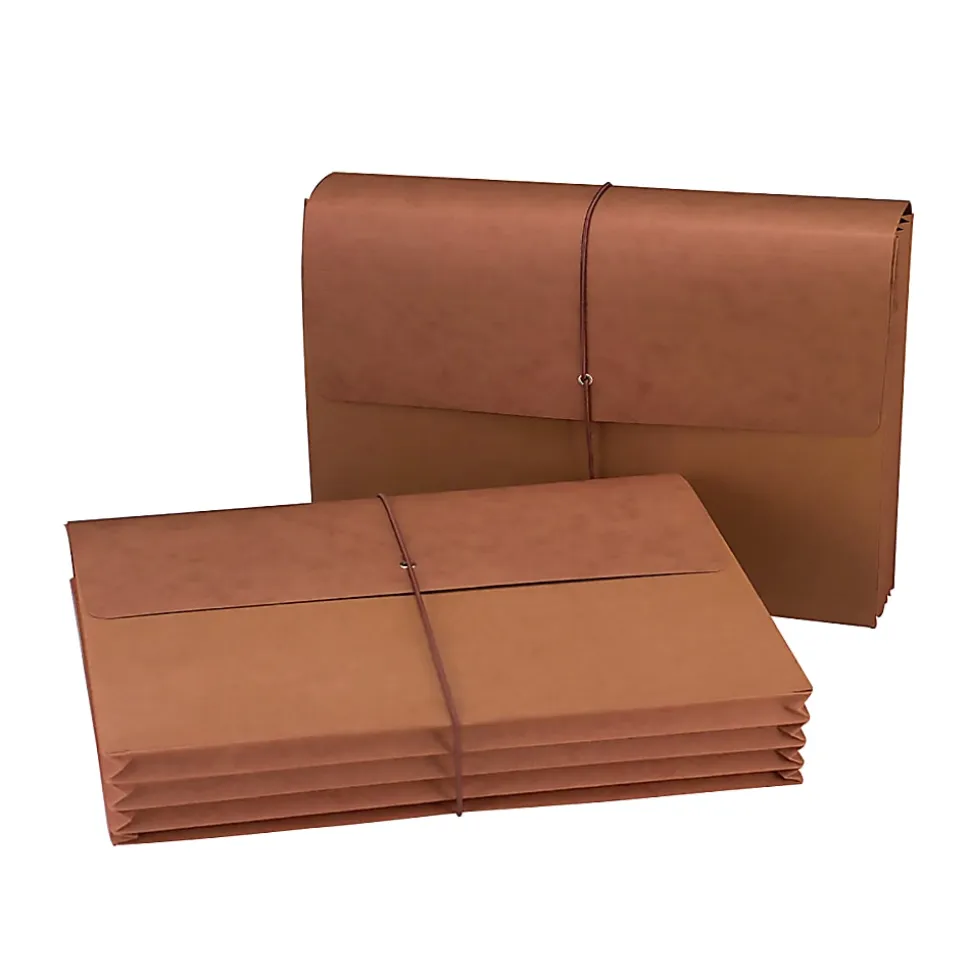 Smead® Expanding Wallet, 3 1/2" Expansion, 10" x 15", 30% Recycled, Redrope