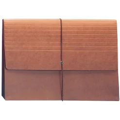 Smead® Expanding Wallet, 5 1/4" Expansion, Extra-Wide Letter Size, 30% Recycled, Redrope