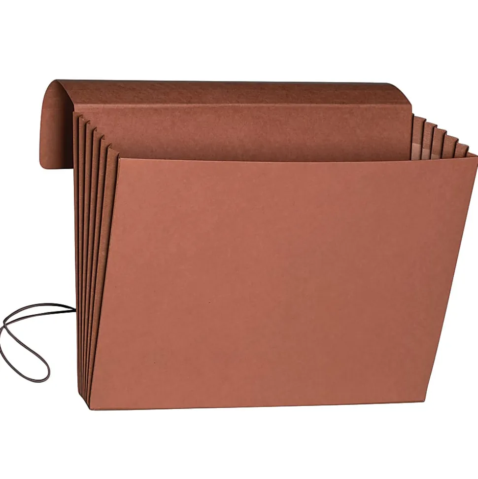 Smead® Expanding Wallet, 5 1/4" Expansion, Extra-Wide Letter Size, 30% Recycled, Redrope