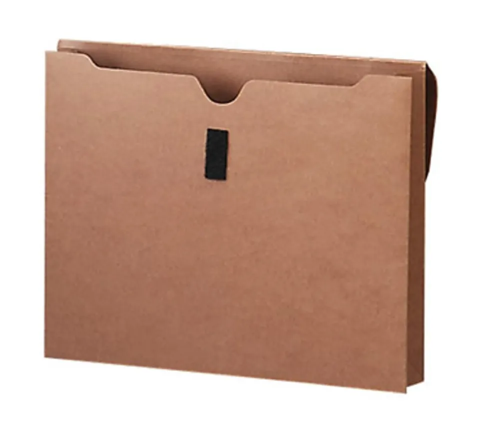 Smead® Expanding Wallet With Hook-And-Loop Closure, 2" Expansion, 10" x 15", Redrope