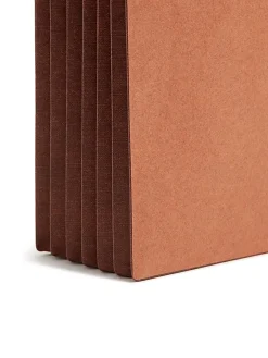 Smead® Extra-Wide Redrope End-Tab File Pocket With Dark Brown Tear Resistant Gusset, Extra Wide Letter Size, 5 1/4