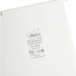 Smead® FasTab Hanging File Folders, Letter Size, White, Box Of 20 Folders