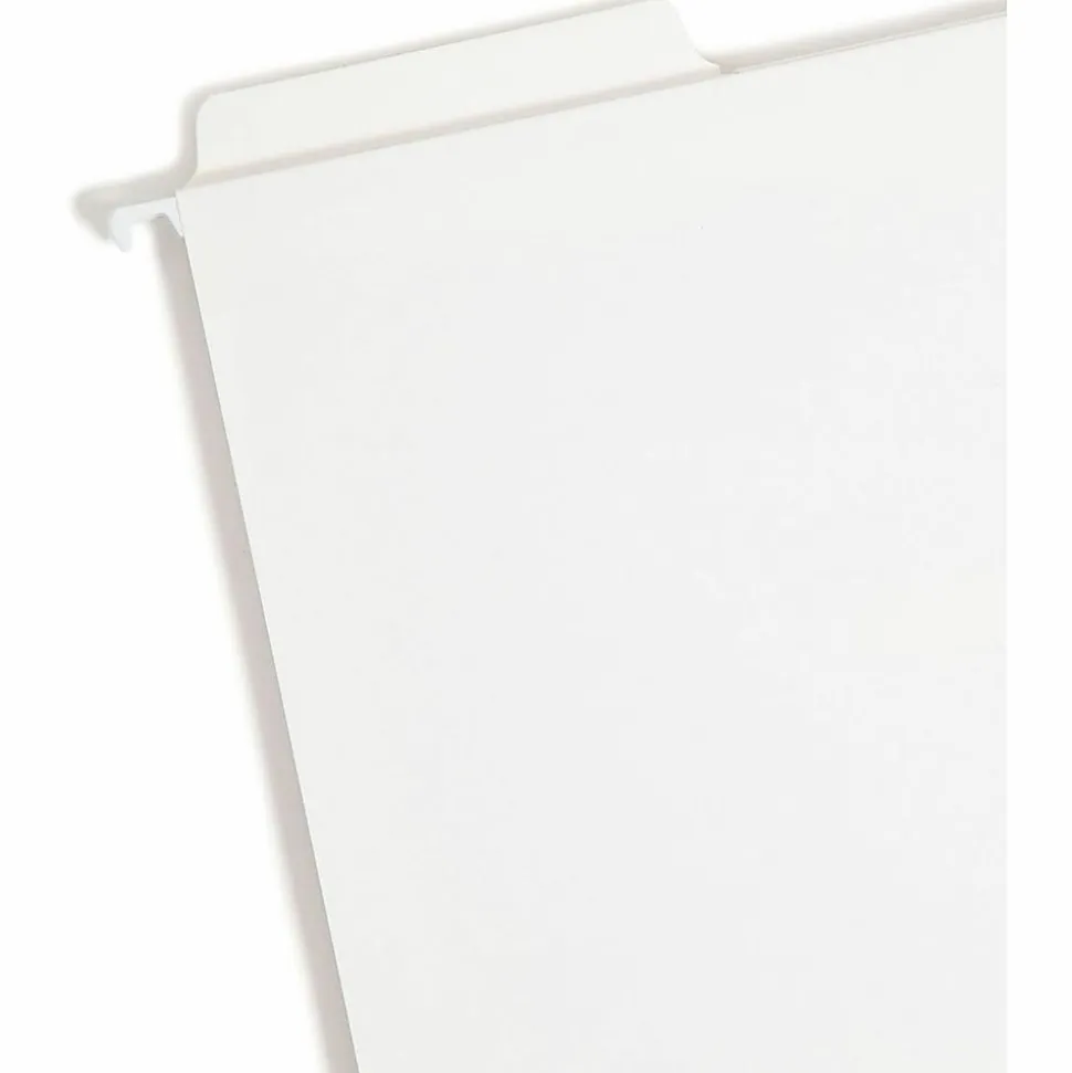 Smead® FasTab Hanging File Folders, Letter Size, White, Box Of 20 Folders