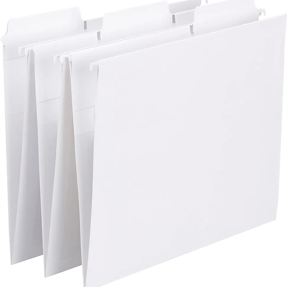 Smead® FasTab Hanging File Folders, Letter Size, White, Box Of 20 Folders