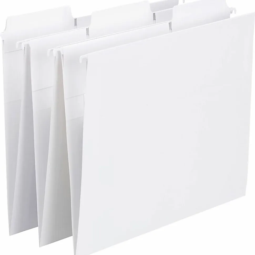 Smead® FasTab Hanging File Folders, Letter Size, White, Box Of 20 Folders