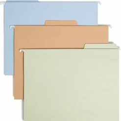 Smead® FasTab® Hanging File Folders, Letter Size, Assorted Colors, Pack Of 18