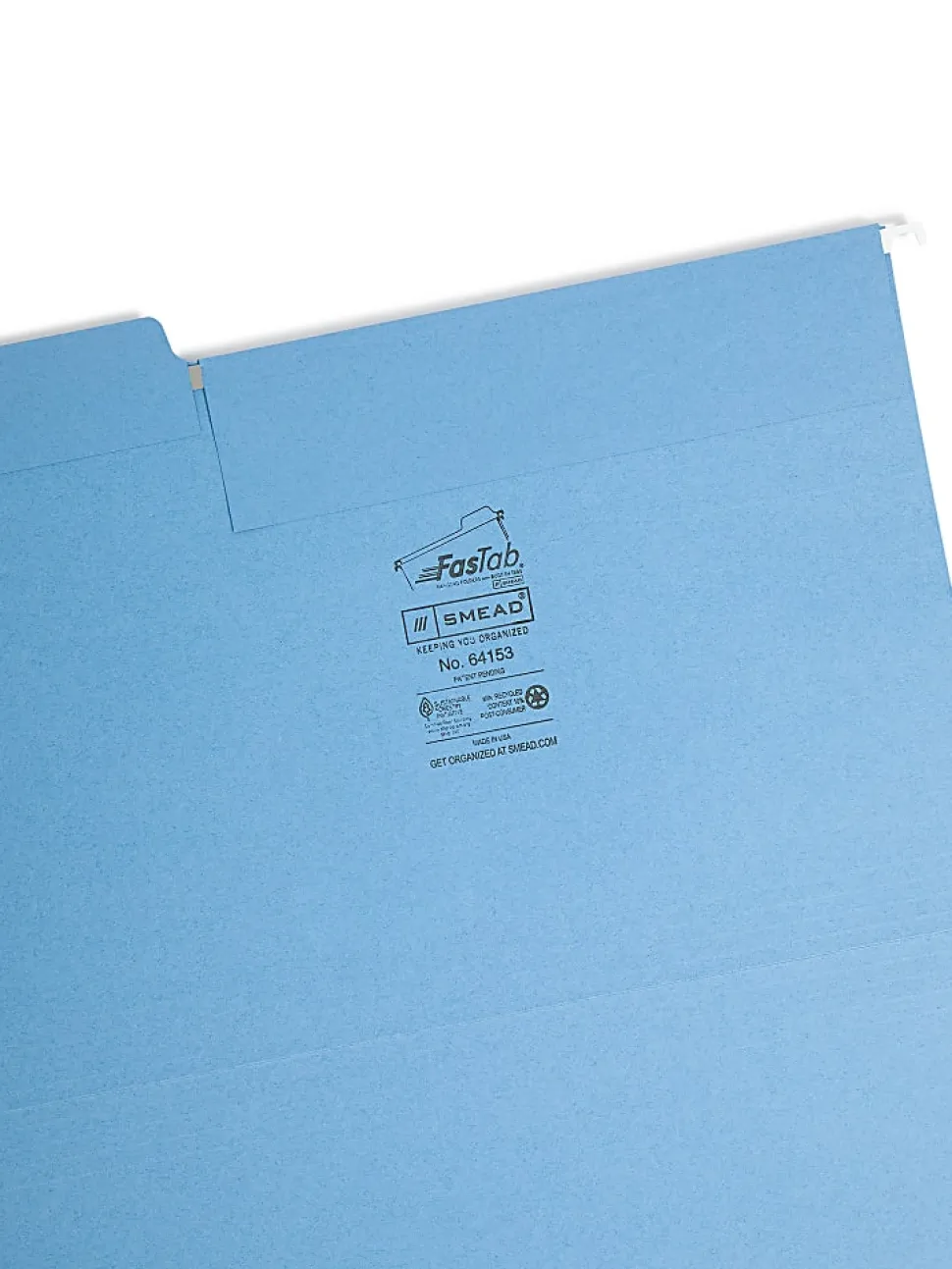Smead® FasTab® Hanging File Folders, Legal Size, Assorted Colors, Pack Of 18
