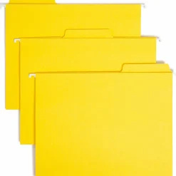 Smead® FasTab® Hanging File Folders, Letter Size, Yellow, Box Of 20