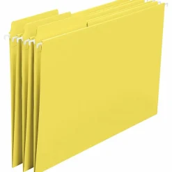Smead® FasTab® Hanging File Folders, Letter Size, Yellow, Box Of 20