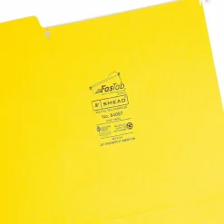 Smead® FasTab® Hanging File Folders, Letter Size, Yellow, Box Of 20