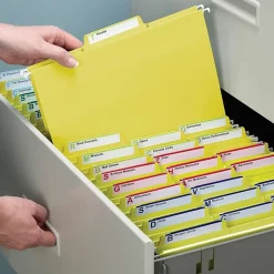 Smead® FasTab® Hanging File Folders, Letter Size, Yellow, Box Of 20