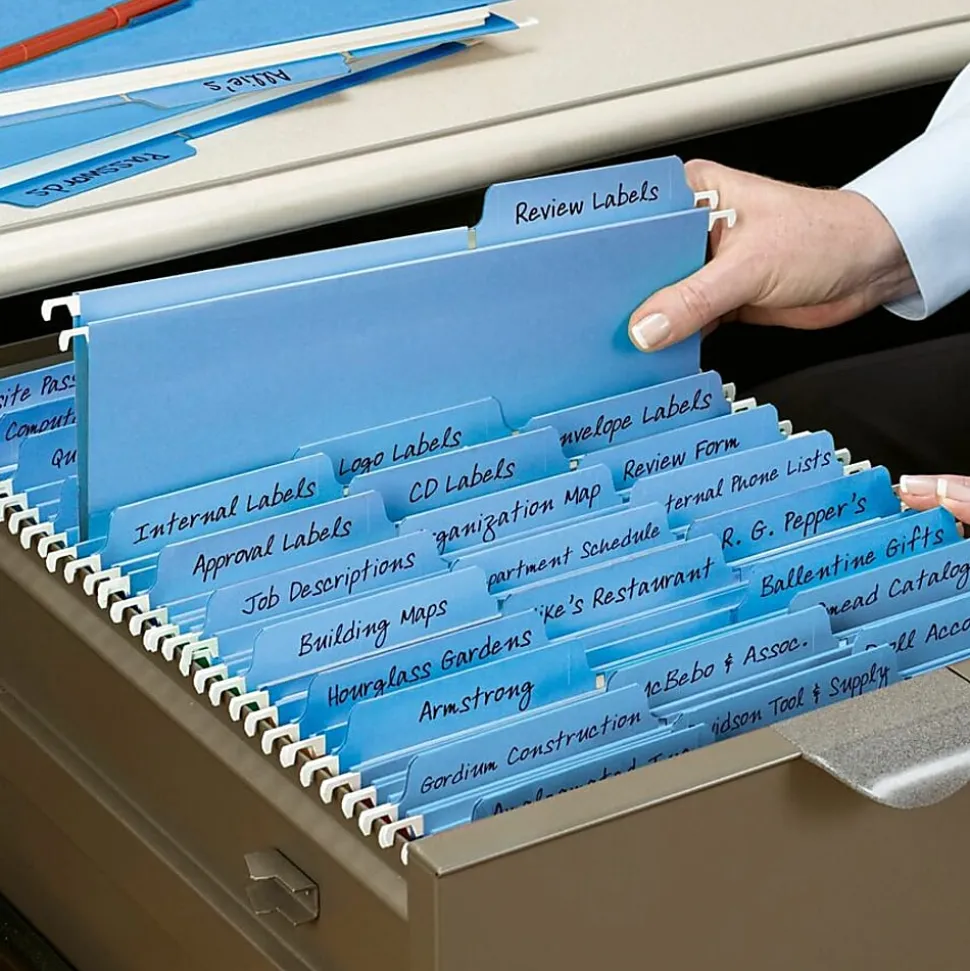 Smead® FasTab® Hanging File Folders, Letter Size, Blue, Box Of 20
