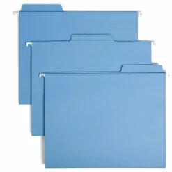 Smead® FasTab® Hanging File Folders, Letter Size, Blue, Box Of 20
