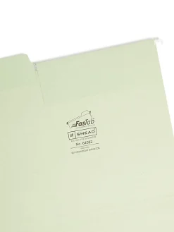 Smead® FasTab® Hanging File Folders, Letter Size, Moss, Pack Of 20