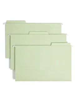 Smead® FasTab® Hanging Folders, 1/3 Cut, Legal Size, Moss, Pack Of 20
