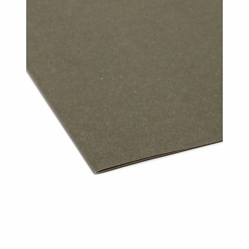 Smead® FasTab® Hanging Folders With 1/3-Cut Tabs, Letter Size, Standard Green, Box Of 20 Folders