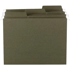 Smead® FasTab® Hanging Folders With 1/3-Cut Tabs, Letter Size, Standard Green, Box Of 20 Folders