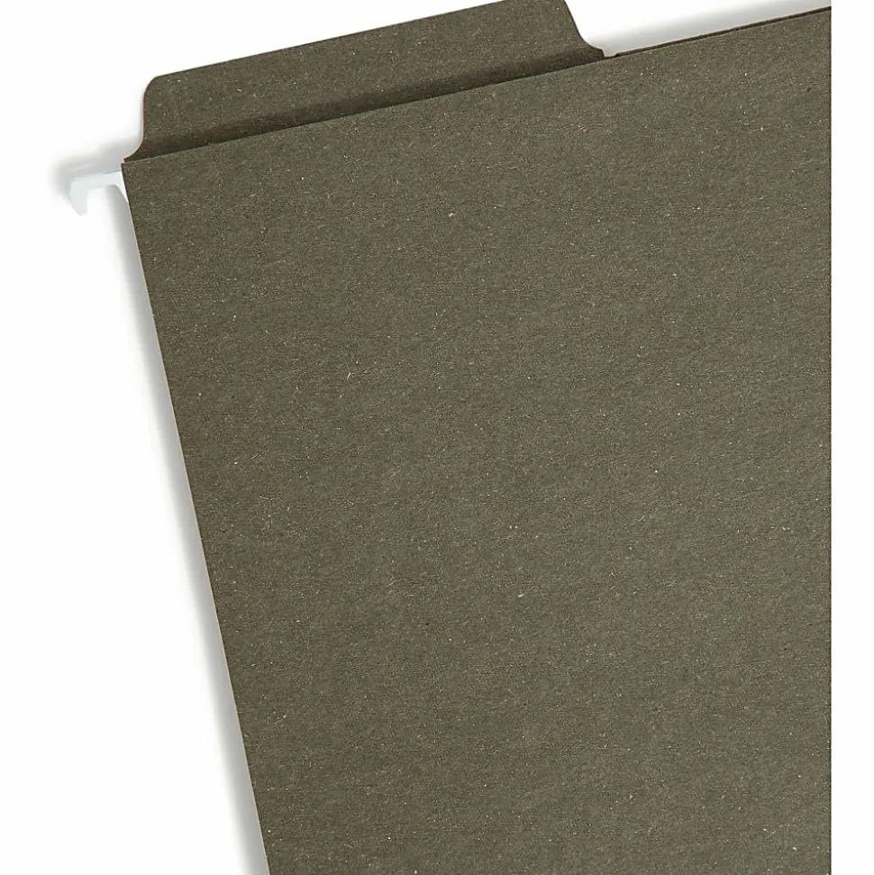 Smead® FasTab® Hanging Folders With 1/3-Cut Tabs, Letter Size, Standard Green, Box Of 20 Folders