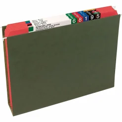 Smead® File Folders, Letter Size, Straight Cut, Red, Box Of 100