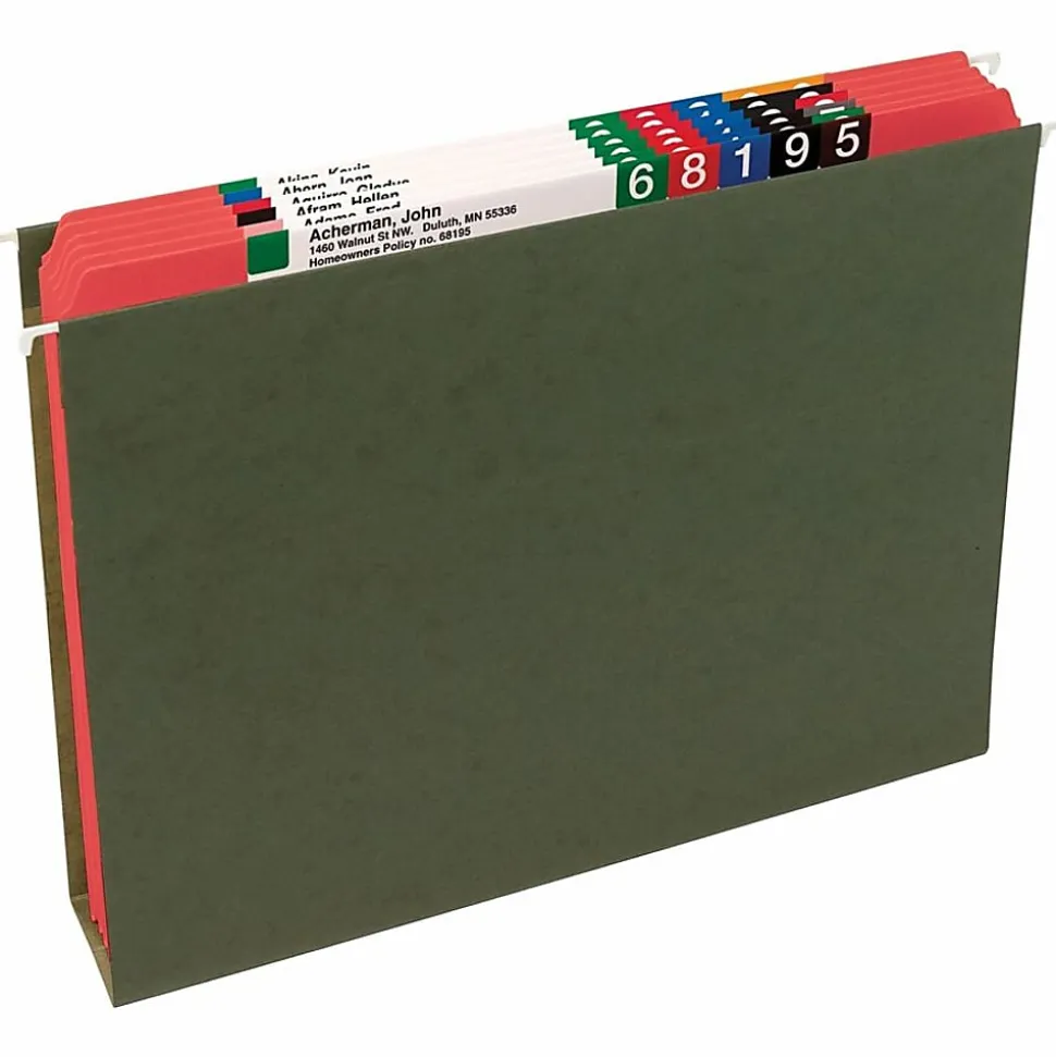Smead® File Folders, Letter Size, Straight Cut, Red, Box Of 100