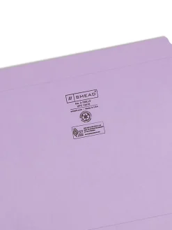 Smead® File Folders, Letter Size, Straight Cut, Lavender, Box Of 100