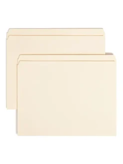 Smead® File Folders, Letter Size, Straight Cut, Manila, Pack Of 100