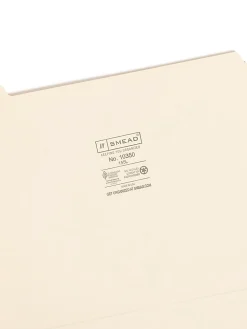 Smead® File Folders, Letter Size, 1/5 Cut, Manila, Pack Of 100