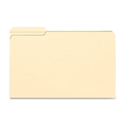 Smead® File Folders, Reinforced Tab, 1/3 Cut, Left Position, Legal Size, Manila, Box Of 100