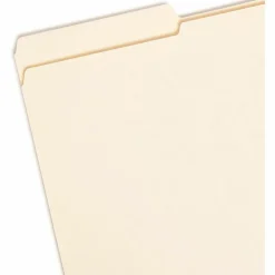 Smead® File Folders, Reinforced Tab, 1/3 Cut, Left Position, Legal Size, Manila, Box Of 100