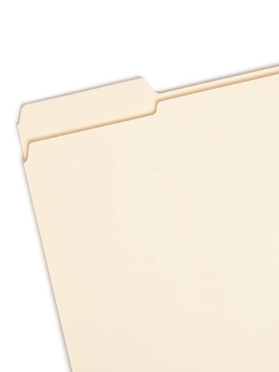 Smead® File Folders, Reinforced Tab, 1/3 Cut, Left Position, Letter Size, Manila, Box Of 100