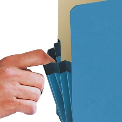 Smead® File Pocket Expanding Color Pockets, 3 1/2" Expansion, Letter Size, Blue