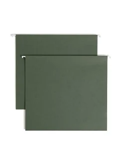 SmeadĀ® Hanging Box-Bottom File Folders, 3" Expansion, Letter Size, Standard Green, Box Of 25