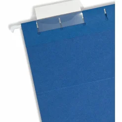 Smead® Hanging File Folders, 1/5-Cut Adjustable Tab, Letter Size, Navy, Box Of 25