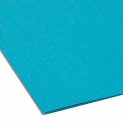 Smead® Hanging File Folders, 1/5-Cut Adjustable Tab, Letter Size, Teal, Box Of 25