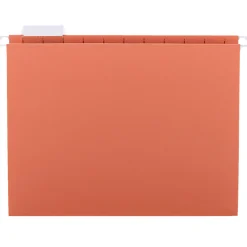 Smead® Hanging File Folders, 1/5-Cut Adjustable Tab, Letter Size, Orange, Box Of 25