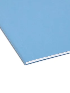 Smead® Hanging File Folders, 1/5-Cut Adjustable Tab, Letter Size, Blue, Box Of 25