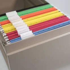 Smead® Hanging File Folders, 1/5-Cut Tab, Letter Size, Assorted Primary Colors, Box Of 25 (64059)